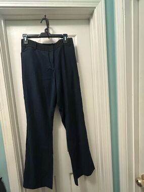 Dark Navy Dress Pants - Classic Straight Leg Trousers